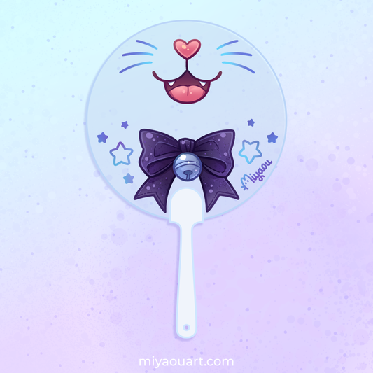 Cat Face Hand Fan (for Selfies)