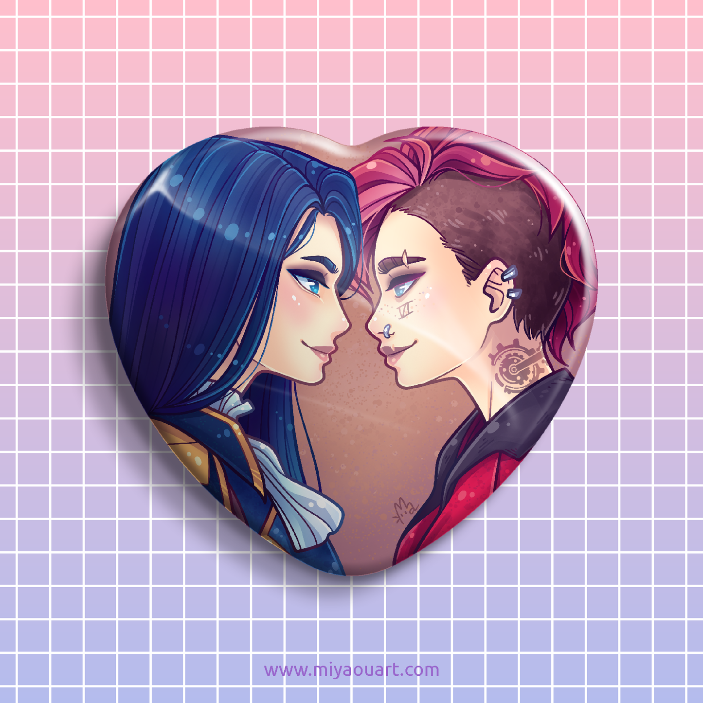 Caitlyn & Vi Ship Heart Pin