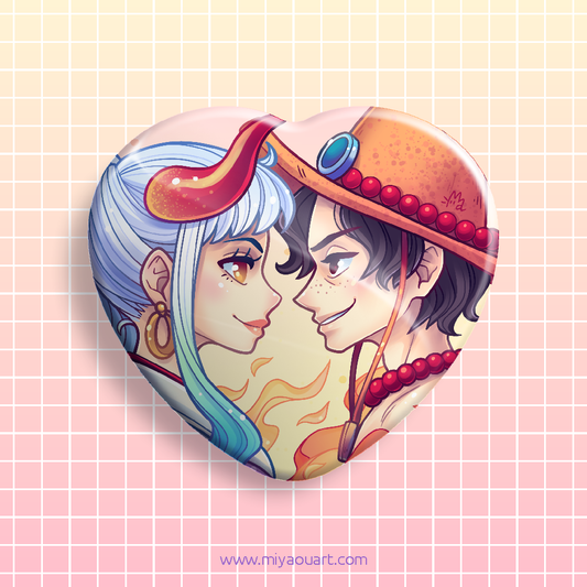 One Piece Ship Heart Pin