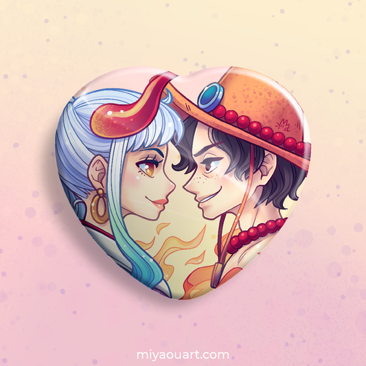 One Piece Ship Heart Pin
