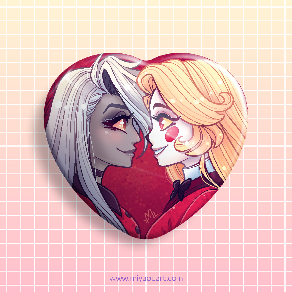 Charlie & Vaggie Heart Pin