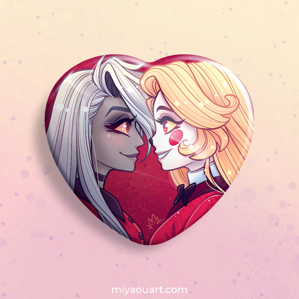 Charlie & Vaggie Heart Pin