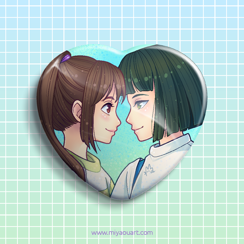 Chihiro & Haku Ship Heart Pin