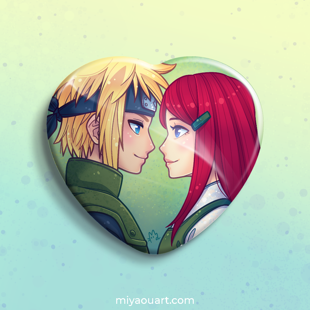 Kushina & Minato Heart Pin