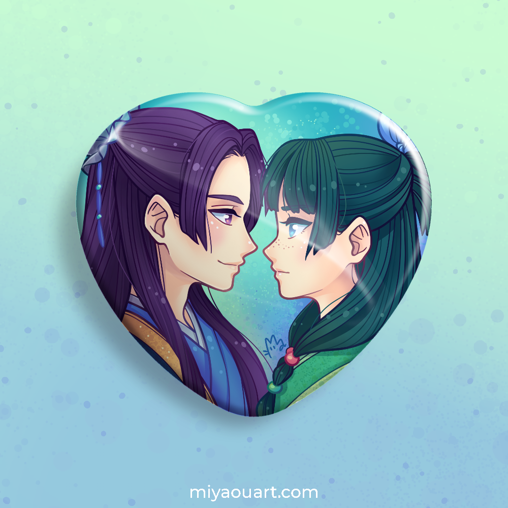 Maomao & Jinshi Heart Pin