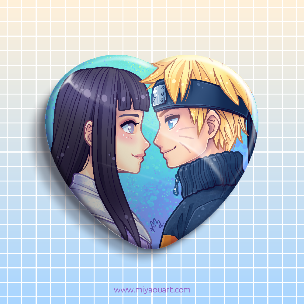 NaruHina Heart Pin