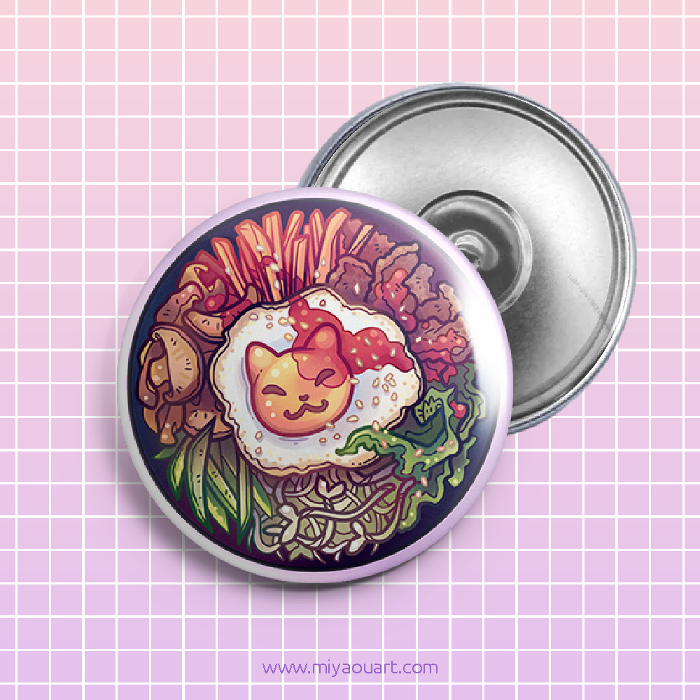 BibimCat: Kitty Bibimbap Buttons