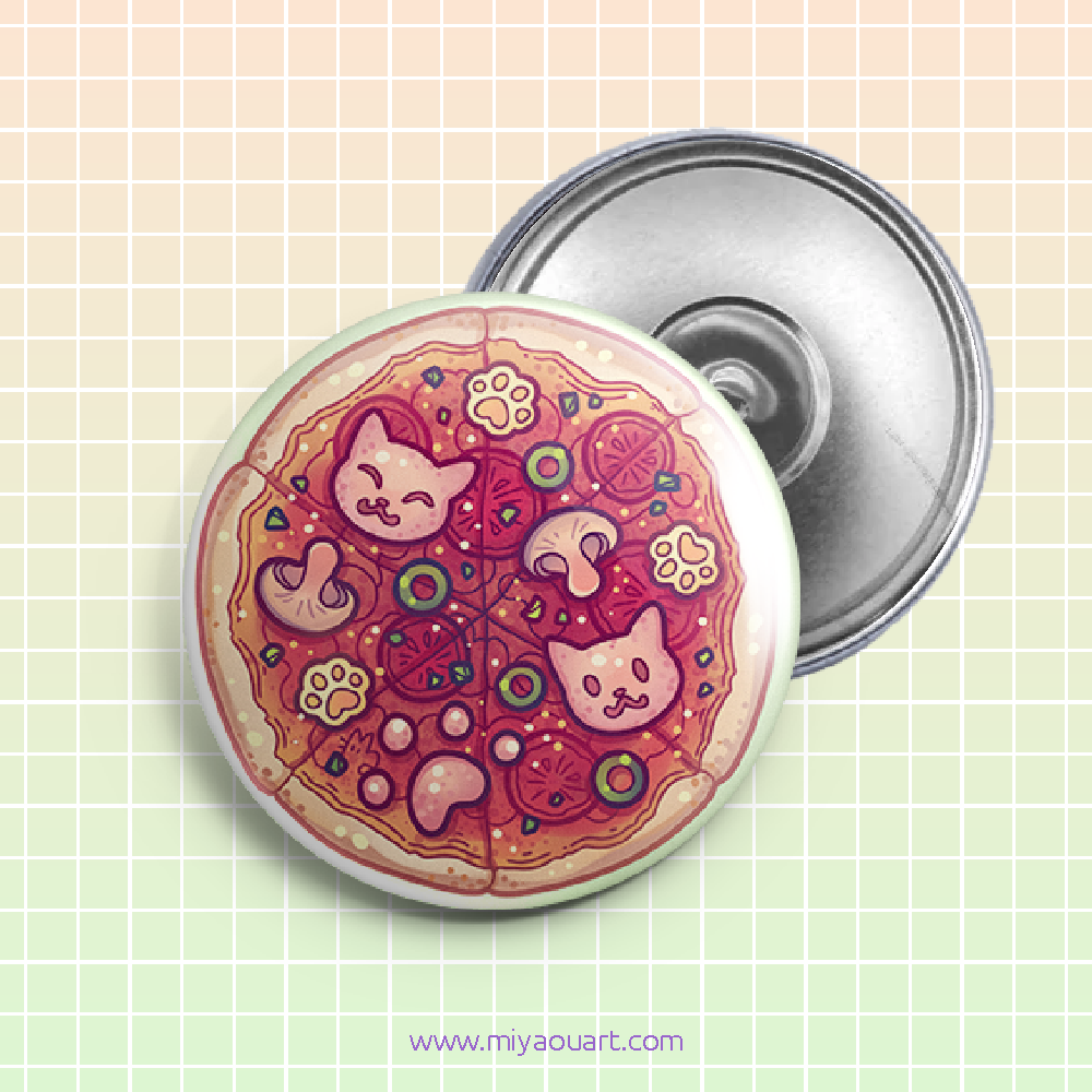 Pawza: Kitty Pizza Buttons