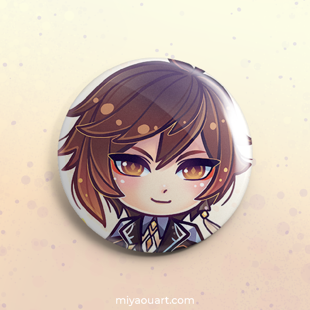 Genshin Chibi Pinback Buttons