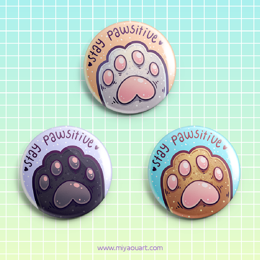 Pawsitive Pinback Buttons