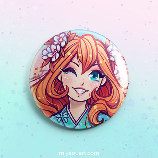 Hanami Winx Pinback Buttons