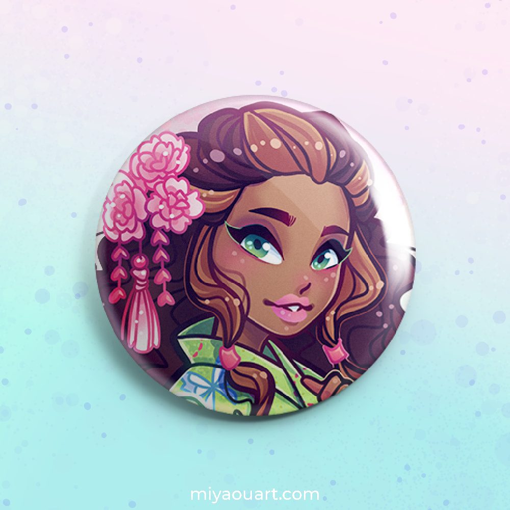 Hanami Winx Pinback Buttons