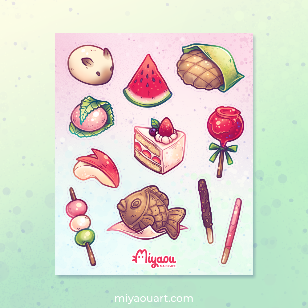 Japanese Sweets Stickersheet