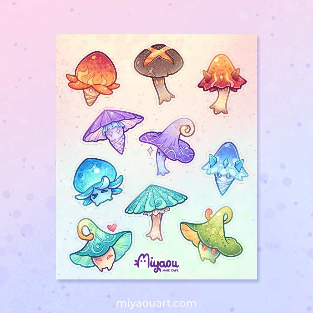 Genshin Fungi Stickersheet
