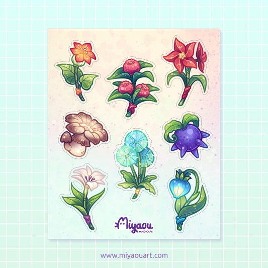Mondstadt Botanical Stickersheet