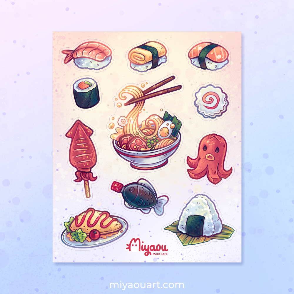 Japanese Dishes Stickersheet