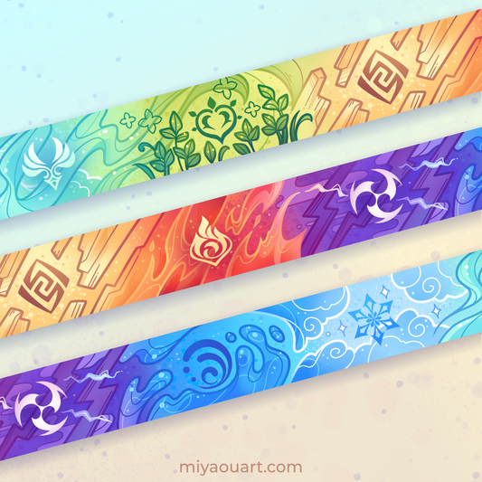 Genshin Elements Washi Tape