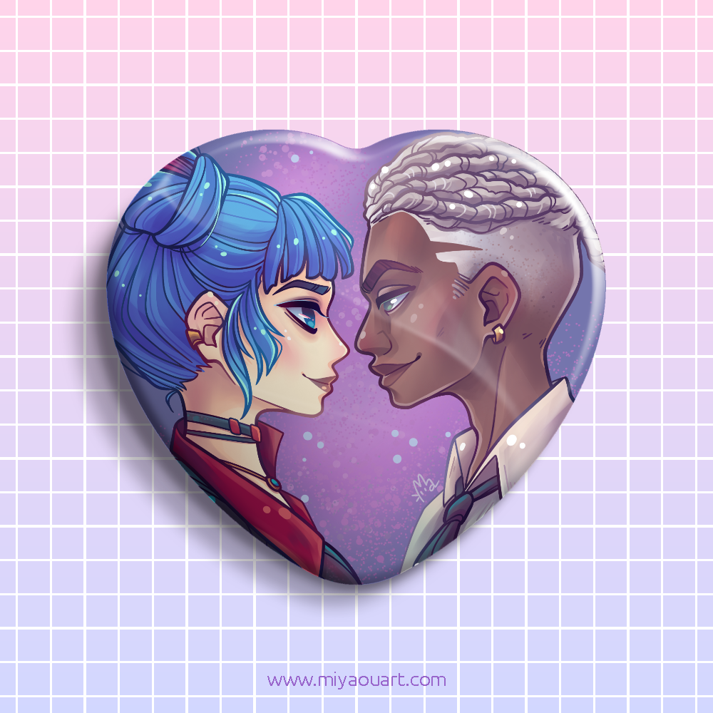 Powder & Ekko Ship Heart Pin