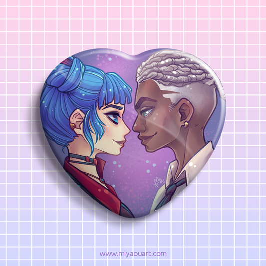 Powder & Ekko Ship Heart Pin