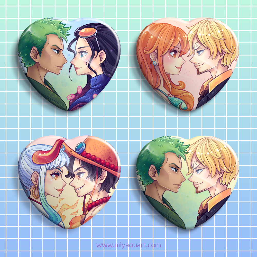 One Piece Ship Heart Pin