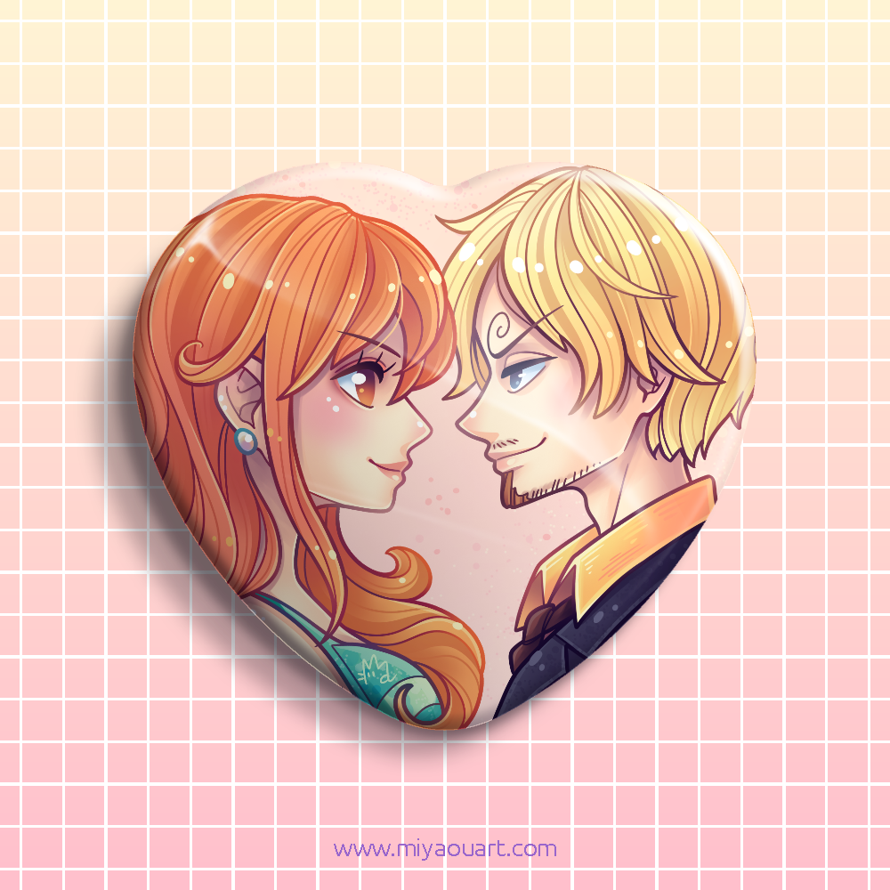 One Piece Ship Heart Pin