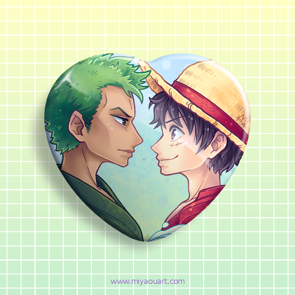 One Piece Ship Heart Pin