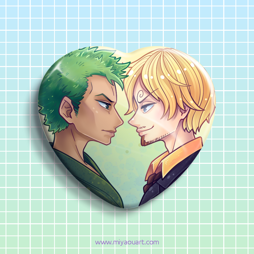 One Piece Ship Heart Pin