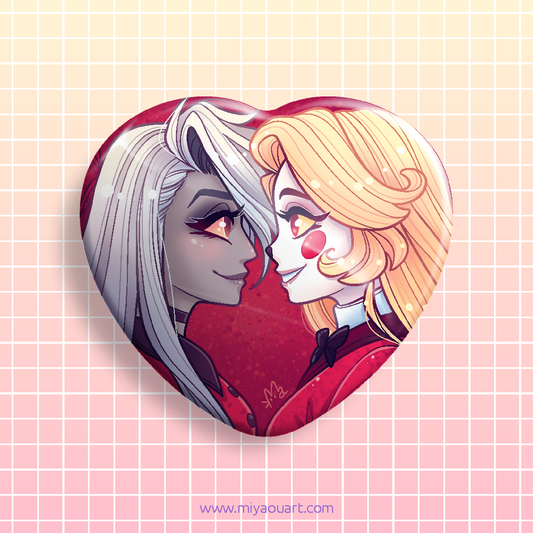 Charlie & Vaggie Heart Pin