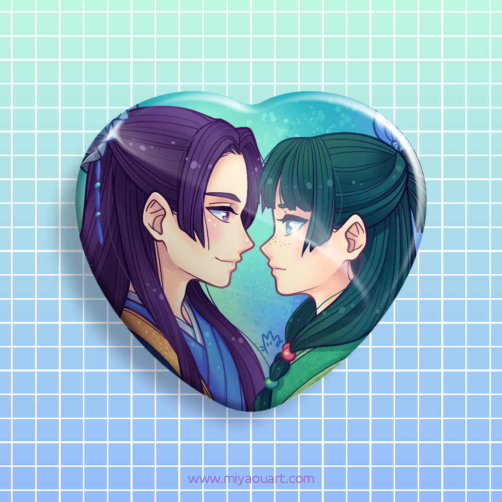 Maomao & Jinshi Heart Pin