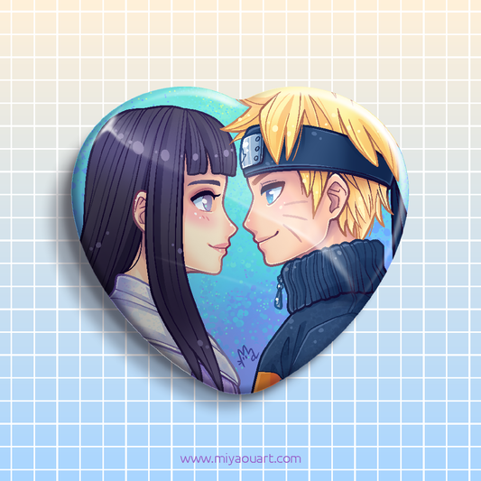 NaruHina Heart Pin
