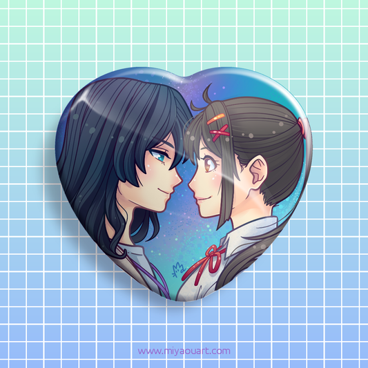 Suzume & Souta Ship Heart Pin