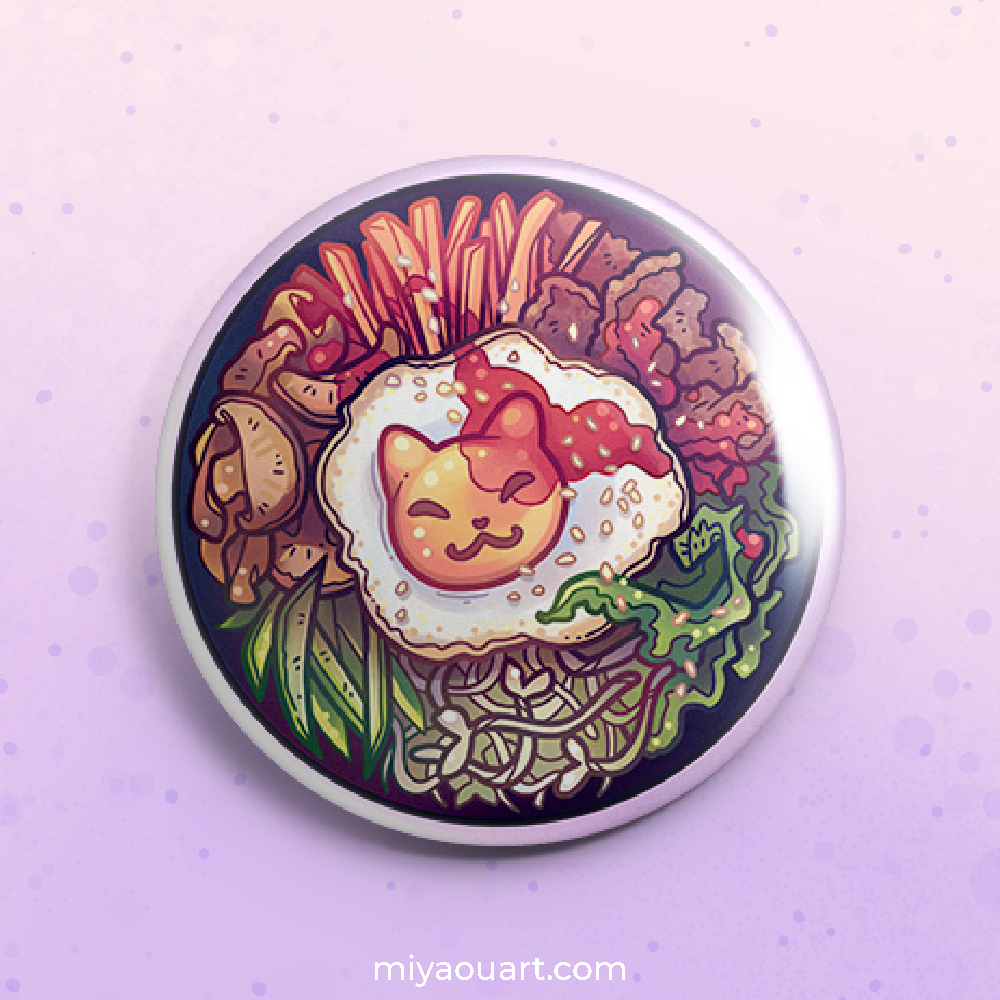 BibimCat: Kitty Bibimbap Buttons