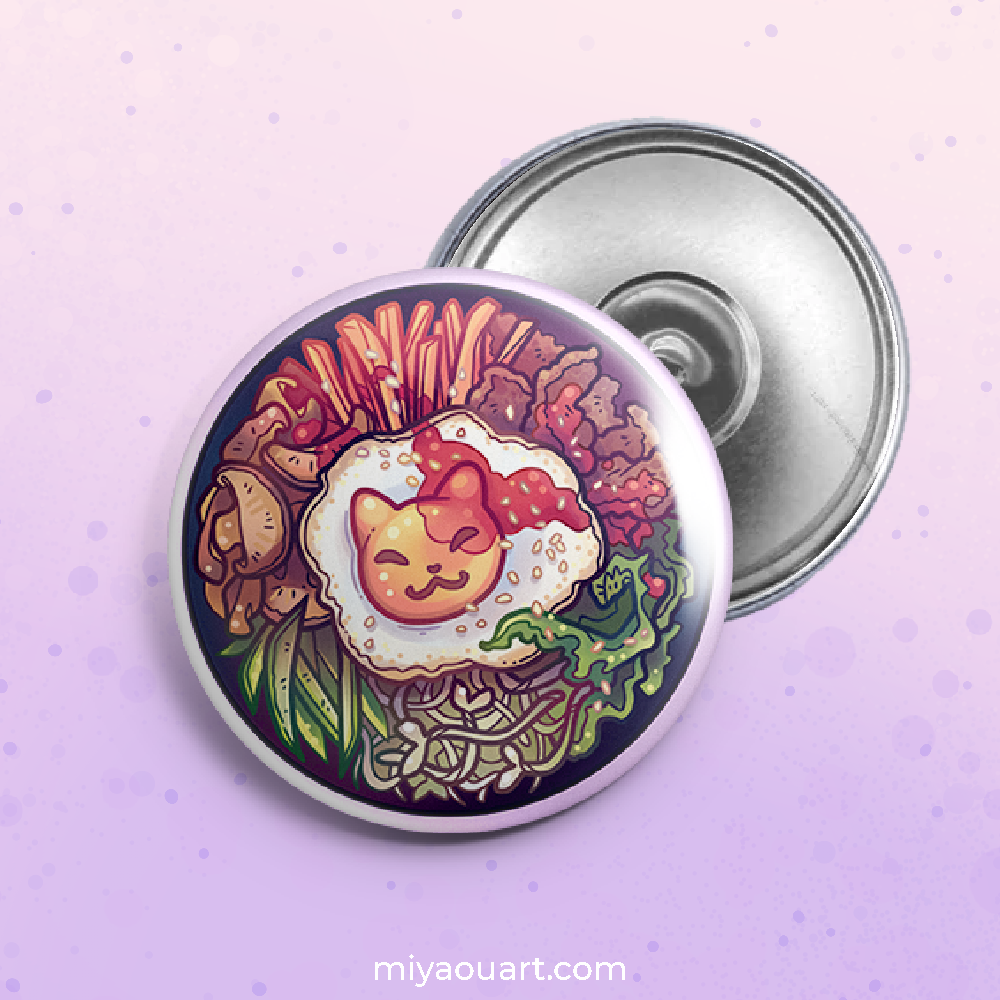 BibimCat: Kitty Bibimbap Buttons