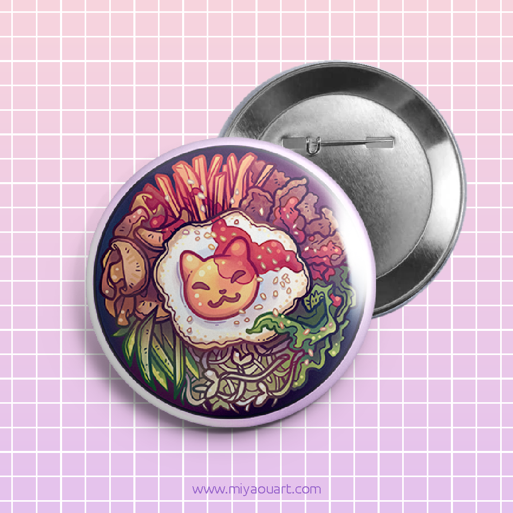 BibimCat: Kitty Bibimbap Buttons