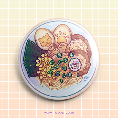 Rameow: Kitty Ramen Buttons