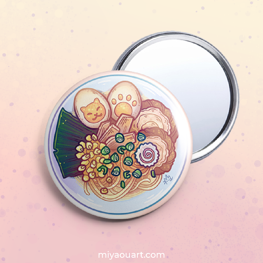 Rameow: Kitty Ramen Buttons