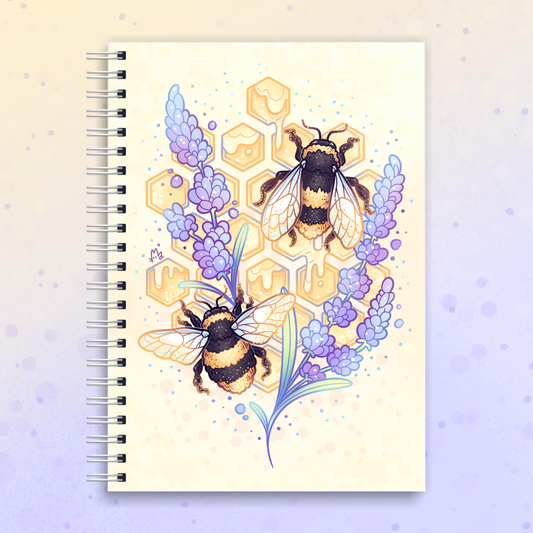 Honey Bee Spiral Notebook