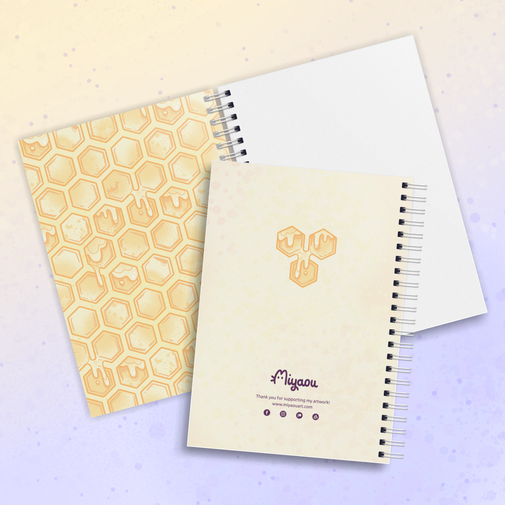 Honey Bee Spiral Notebook