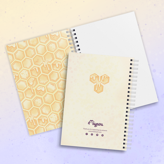 Honey Bee Spiral Notebook