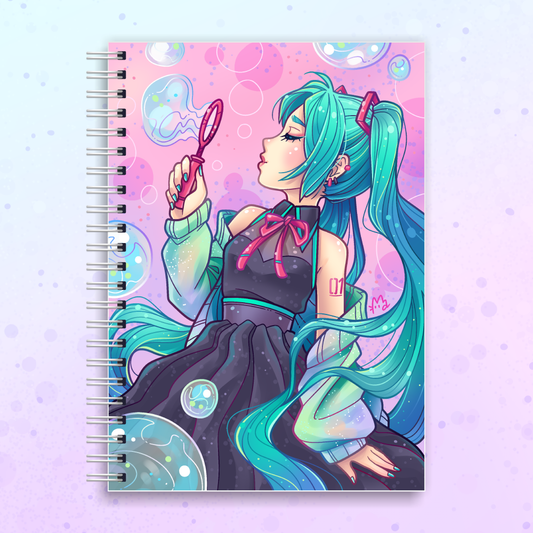 Miku Bubble Spiral Notebook
