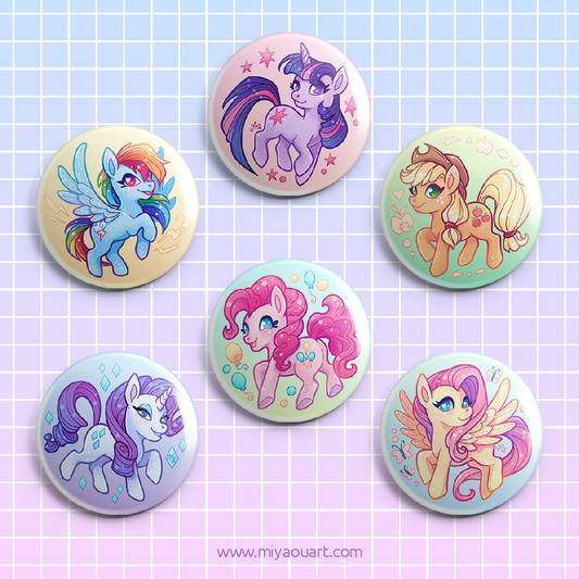 MLP Pony Pinback Buttons