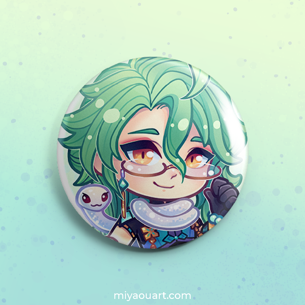 Genshin Chibi Pinback Buttons