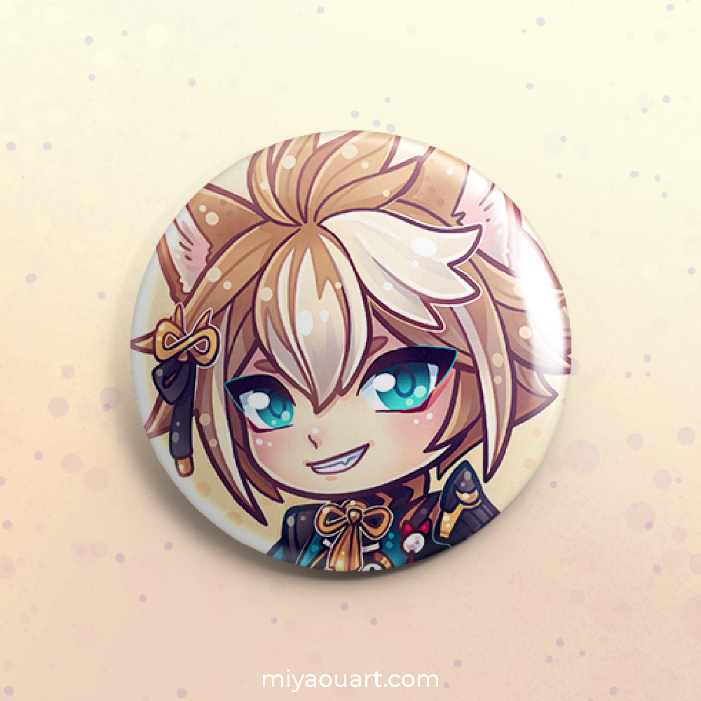 Genshin Chibi Pinback Buttons