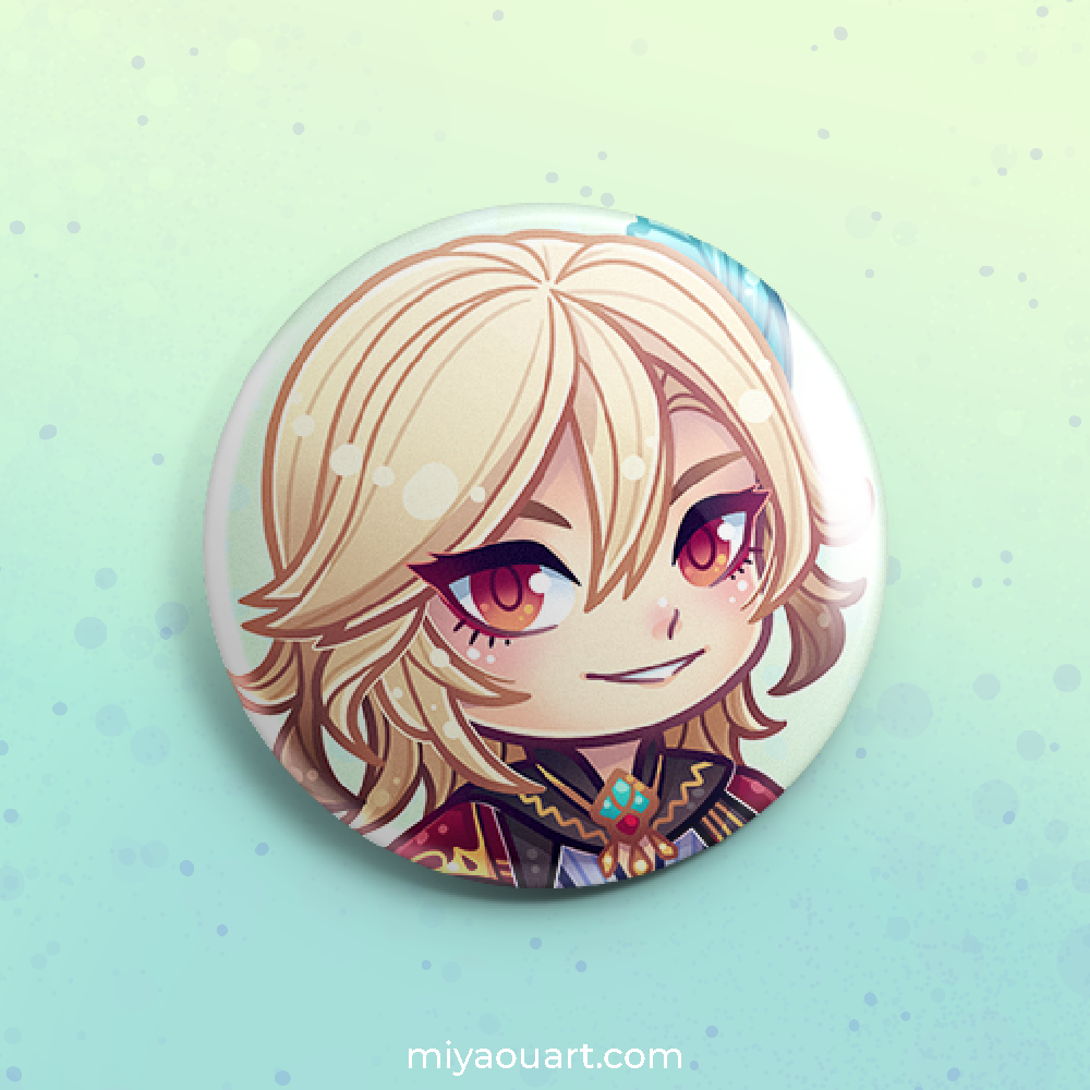 Genshin Chibi Pinback Buttons