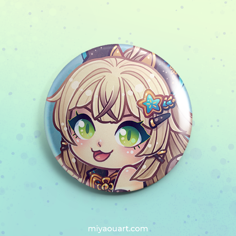 Genshin Chibi Pinback Buttons