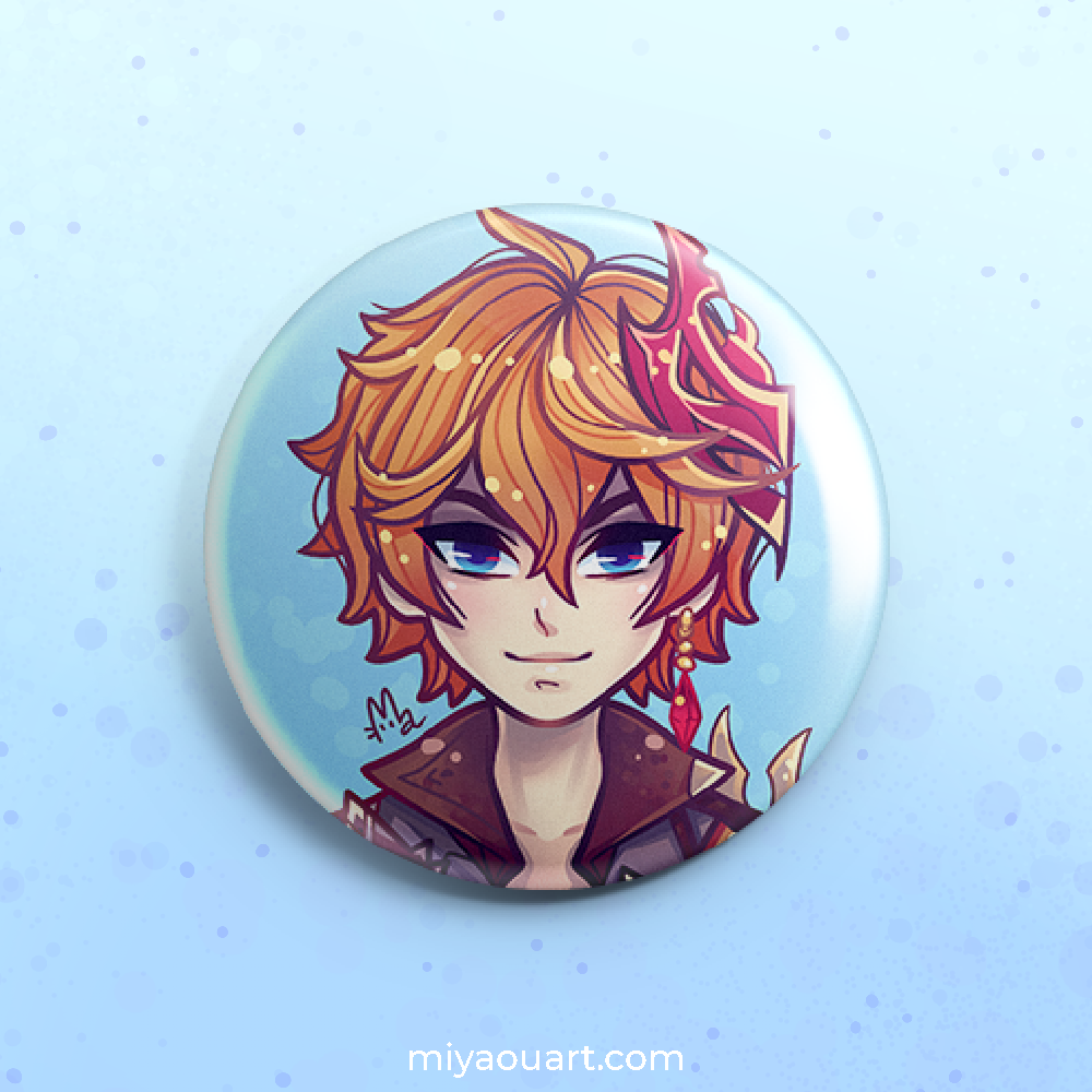 Genshin Portrait Pinback Buttons