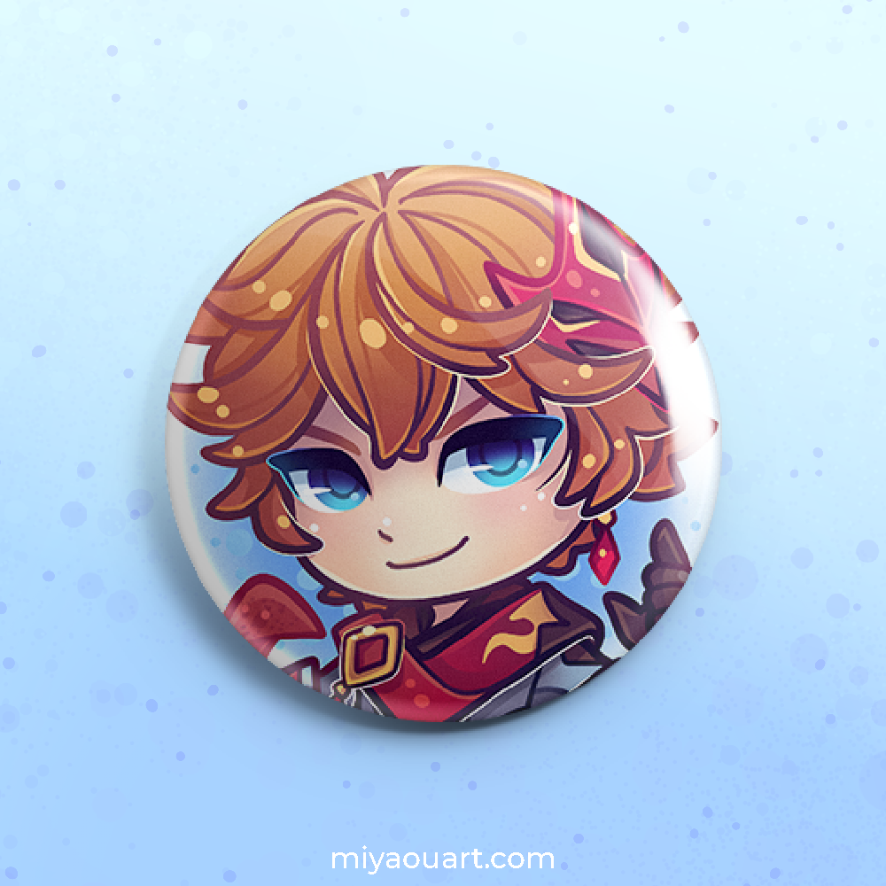 Genshin Chibi Pinback Buttons