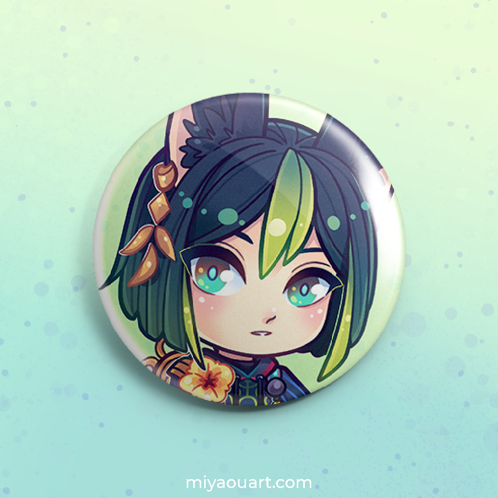 Genshin Chibi Pinback Buttons