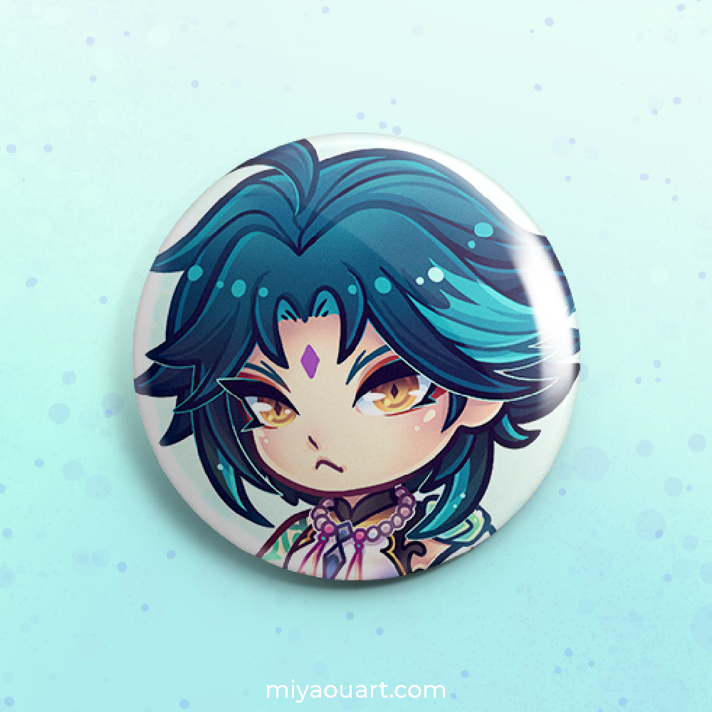 Genshin Chibi Pinback Buttons