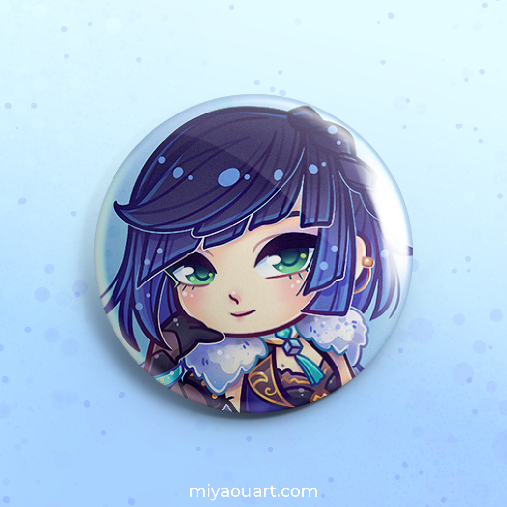 Genshin Chibi Pinback Buttons